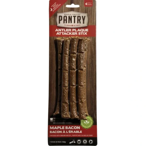 Discount Maple Valley Pantry, Antler Plaque Attacker Stix - Maple Bacon - Pet Home | The Perfect Pet Supplies Shopping Experience Dogs
