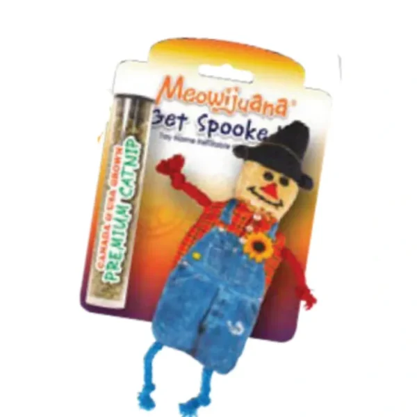 Clearance Meowijuana Get Spooked Refillable Scarecrow Cat Toy (1 Count) - Pet Home | The Perfect Pet Supplies Shopping Experience Pet Toys