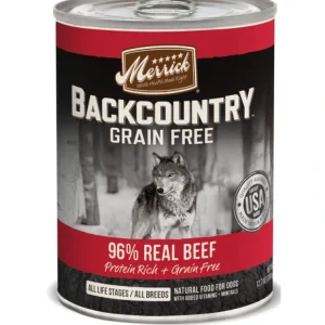 Shop Merrick Backcountry Grain Free 96% Beef Recipe Canned Dog Food - Pet Home | The Perfect Pet Supplies Shopping Experience Dogs