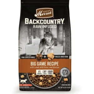 Sale Merrick Backcountry Raw Infused Grain Free Dog Food Big Game Recipe Freeze Dried Dog Food - Pet Home | The Perfect Pet Supplies Shopping Experience Dogs
