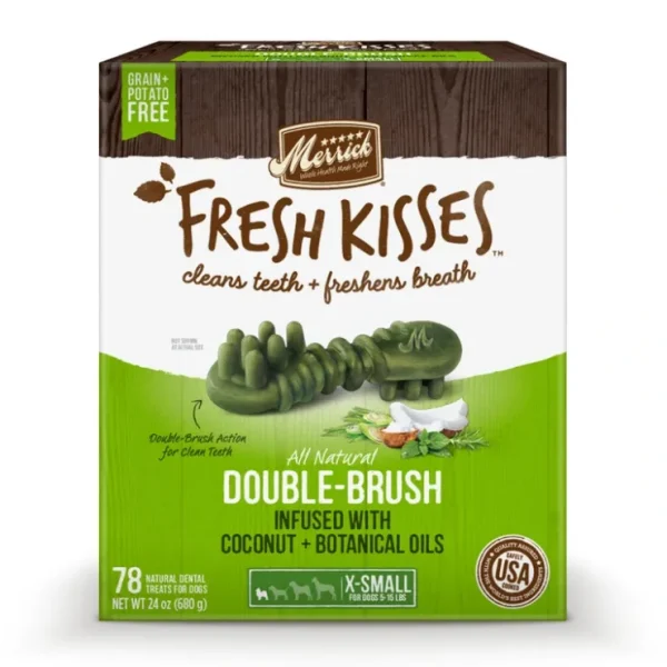 New Merrick Fresh Kisses Dog Dental Treats Coconut Plus Botanical Oils Recipe Dog Treats for Toy Breeds - Pet Home | The Perfect Pet Supplies Shopping Experience Pet Toys