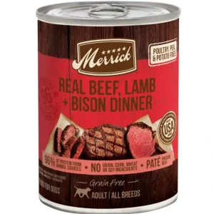 Shop Merrick Grain Free 96% Real Beef, Lamb &Buffalo Canned Dog Food - Pet Home | The Perfect Pet Supplies Shopping Experience Dogs