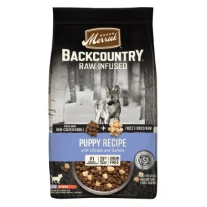 Store Merrick, Grain Free Backcountry Raw Infused Puppy - Pet Home | The Perfect Pet Supplies Shopping Experience Shop All