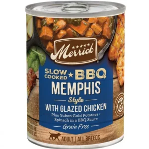 Discount Merrick Grain Free Slow Cooked BBQ Memphis Style Chicken Recipe Canned Dog Food - Pet Home | The Perfect Pet Supplies Shopping Experience Dogs