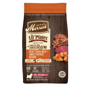 Store Merrick Lil Plates Small Breed Dog Food Grain Free Real Texas Beef &Sweet Potato with Raw Bites Recipe Small Dog Food - Pet Home | The Perfect Pet Supplies Shopping Experience Shop All