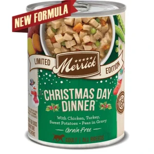 Shop Merrick Pet Care Grain Free Christmas Day Dinner Seasonal Recipe in Gravy (12.7 oz Single) - Pet Home | The Perfect Pet Supplies Shopping Experience Dogs