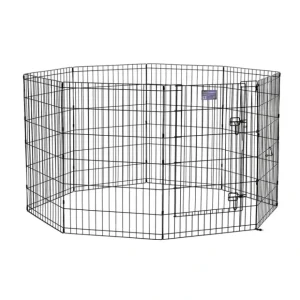 36" MidWest Black Exercise Pen with Door - Pet Home | The Perfect Pet Supplies Shopping Experience