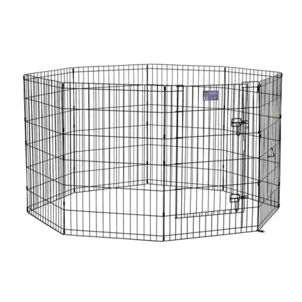 36" MidWest Black Exercise Pen with Door - Pet Home | The Perfect Pet Supplies Shopping Experience