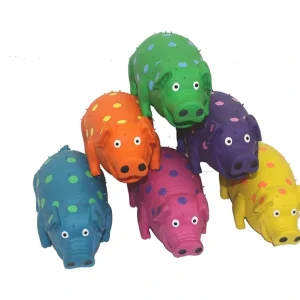Discount Multipet Globlet Polka Dot Latex Pig Dog Toy, Assorted Colors - Pet Home | The Perfect Pet Supplies Shopping Experience Pet Toys