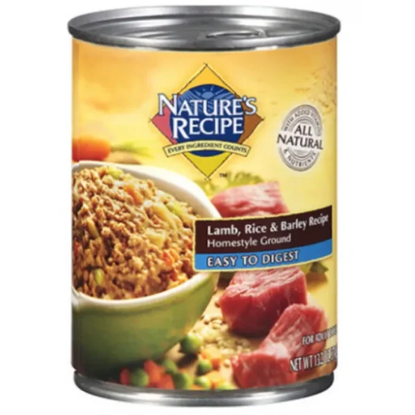 Shop Nature's Recipe Easy to Digest Lamb Rice and Barley Homestyle Ground Canned Dog Food - Pet Home | The Perfect Pet Supplies Shopping Experience Dogs