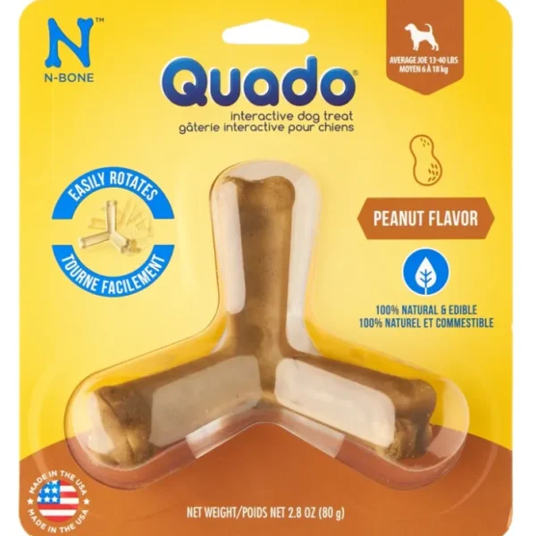 Clearance N-Boneu00ae Quadou00ae Interactive Bone Peanut Flavor - Pet Home | The Perfect Pet Supplies Shopping Experience Dogs