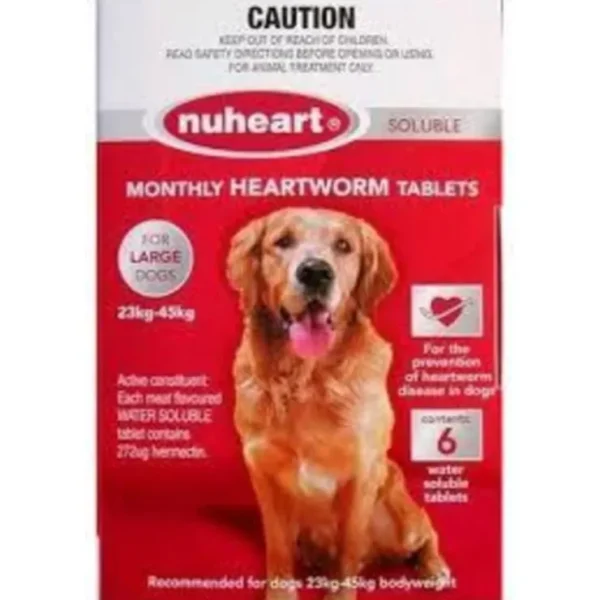 Cheap Nuheart heartworm Tablets for Large dogs 23 - 45kg 6pk - Pet Home | The Perfect Pet Supplies Shopping Experience Dogs