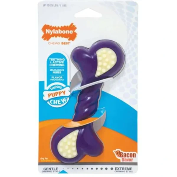 Shop Nylabone Double Action Puppy Bone Regular - Pet Home | The Perfect Pet Supplies Shopping Experience Pet Toys