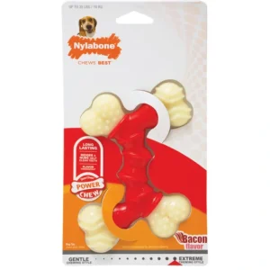 Clearance Nylabone DuraChew Double Bone Bacon Flavor Dog Toy (Large: 50 lbs and over) - Pet Home | The Perfect Pet Supplies Shopping Experience Pet Toys