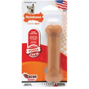 Shop Nylabone Power Chew Bacon Flavor Bone Dog Toy - Pet Home | The Perfect Pet Supplies Shopping Experience Pet Toys
