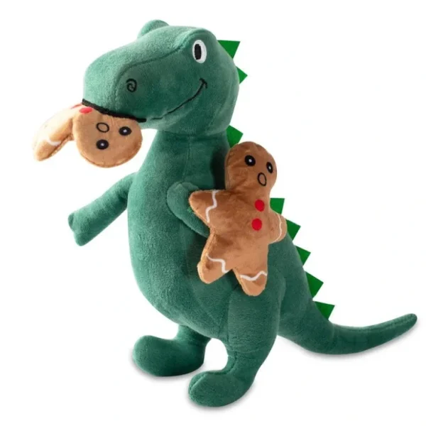 Fashion Oh Snap! T-Rex with Gingerbread Man Dog Toy - Pet Home | The Perfect Pet Supplies Shopping Experience Pet Toys