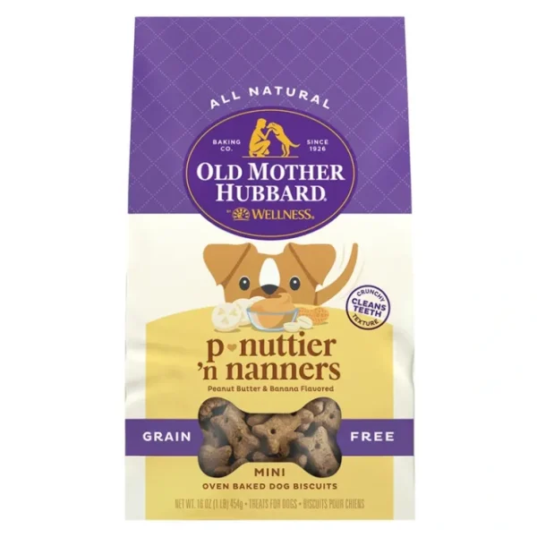 Sale Old Mother Hubbard, Grain Free - P'Nuttier 'N Nanners - Mini - 454 g - Pet Home | The Perfect Pet Supplies Shopping Experience Dogs