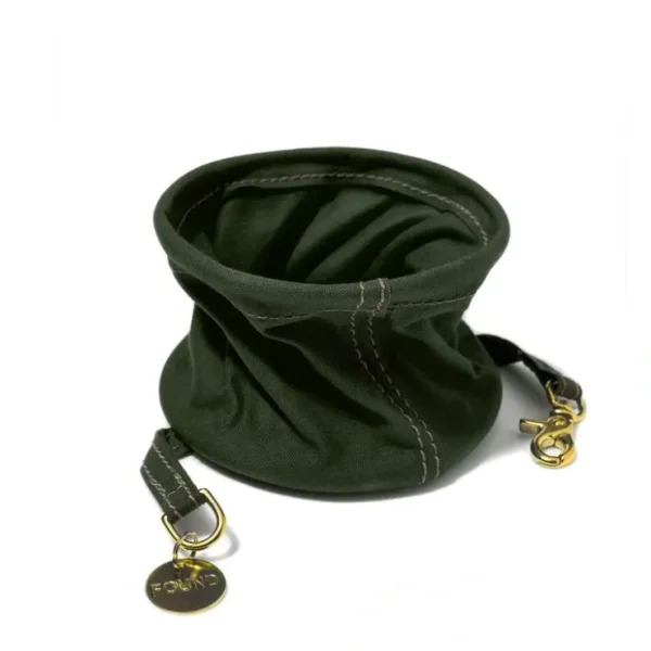Store Olive Cotton Canvas Collapsible Cat & Dog Water Bowl - Pet Home | The Perfect Pet Supplies Shopping Experience Shop All