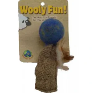 Shop One Pet Planet Wooly Fun Feather Ball with Tail Cat Toy - Pet Home | The Perfect Pet Supplies Shopping Experience Pet Toys
