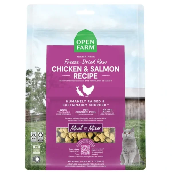 Flash Sale Open Farm, Freeze Dried Raw Morsels - Chicken & Salmon - Pet Home | The Perfect Pet Supplies Shopping Experience Cats