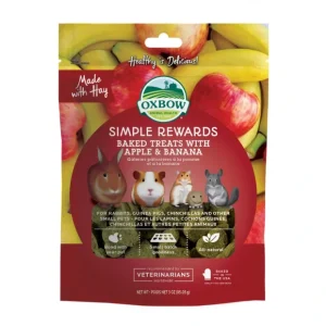 Best Oxbow Animal Health Simple Rewards Baked Treats with Apple &Banana - Pet Home | The Perfect Pet Supplies Shopping Experience Shop All