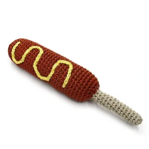 PAWer Squeaky Knit Toy - Hot Dog - Pet Home | The Perfect Pet Supplies Shopping Experience Store