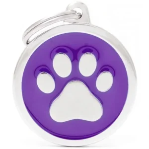 Sale Pet ID Tag Classic Paw Purple Lge - Pet Home | The Perfect Pet Supplies Shopping Experience Dogs