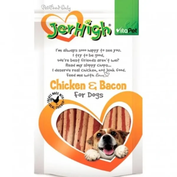 Pet Shop Direct - Vitapet JerHigh Chicken & Bacon 100g - Pet Home | The Perfect Pet Supplies Shopping Experience Store