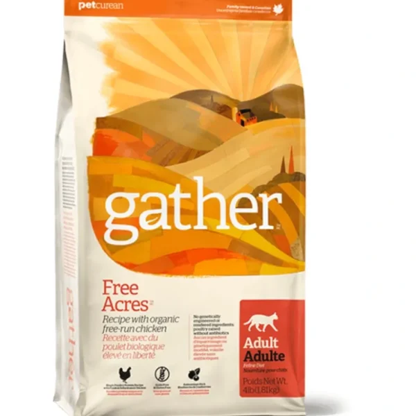 Petcurean Gather Free Acres Organic Free-Run Grain Free Chicken Recipe Adult Dry Cat Food - Pet Home | The Perfect Pet Supplies Shopping Experience Hot