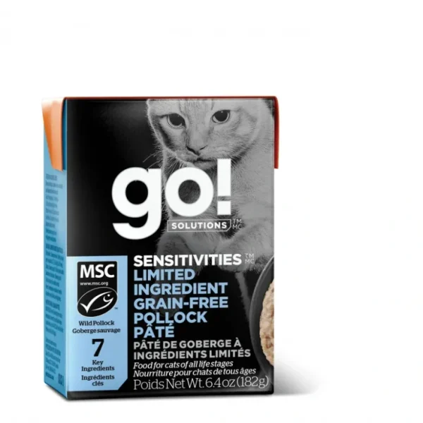 Petcurean Go! Sensitivities Limited Ingredient Grain Free Pollock Pate Wet Cat Food - Pet Home | The Perfect Pet Supplies Shopping Experience Online