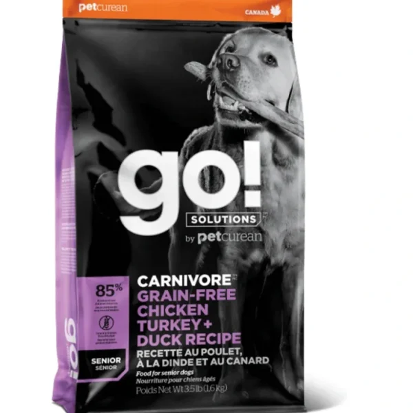 Petcurean GO! Solutions Carnivore Grain Free Chicken, Turkey, &Duck Recipe Senior Dry Dog Food - Pet Home | The Perfect Pet Supplies Shopping Experience