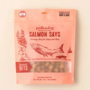 Polkadog Salmon Says (Bits) Dog Treats (12 oz) - Pet Home | The Perfect Pet Supplies Shopping Experience