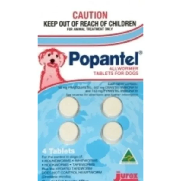 Popantel Allwormer 10kg Tablet 4 pack - Pet Home | The Perfect Pet Supplies Shopping Experience