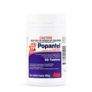 Popantel Allwormer Tablets for Large Dogs 40kg 50 pack - Pet Home | The Perfect Pet Supplies Shopping Experience