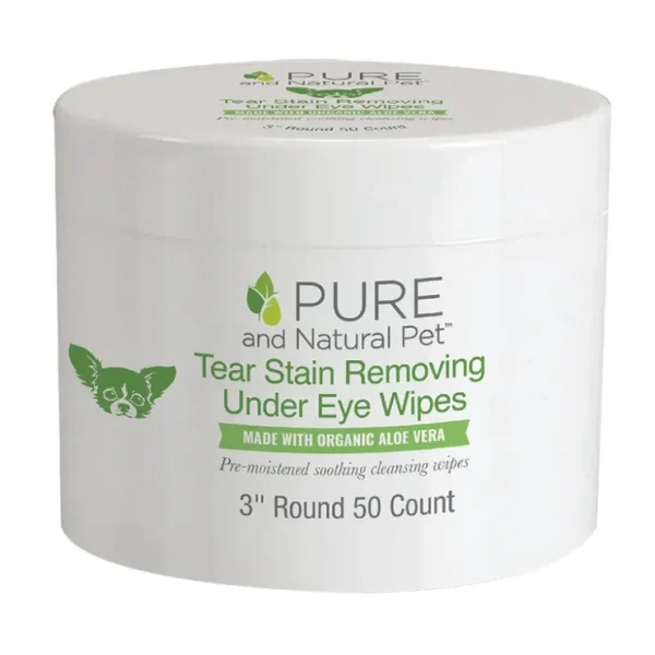 Pure and Natural Pet, Tear Stain Removing Under Eye Wipes - 50 ct - Pet Home | The Perfect Pet Supplies Shopping Experience