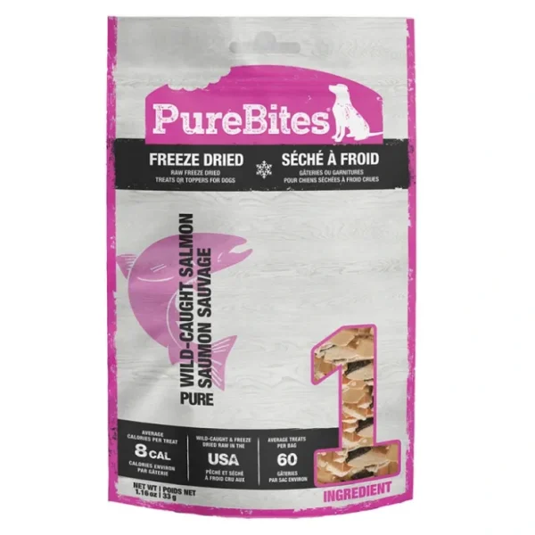 PureBites, Entry Size - Salmon - 33g - Freeze Dried Dog Treat - Pet Home | The Perfect Pet Supplies Shopping Experience