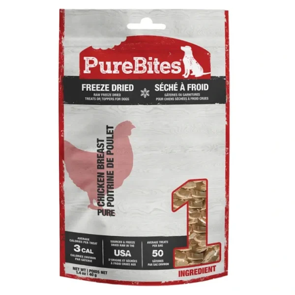 PureBites, Entry Size Dog Treats, Chicken - 40 g - Freeze Dried Dog Treat - Pet Home | The Perfect Pet Supplies Shopping Experience