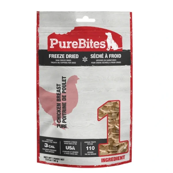 PureBites, Mid Size Dog Treats, Chicken - 85 g - Freeze Dried Dog Treat - Pet Home | The Perfect Pet Supplies Shopping Experience