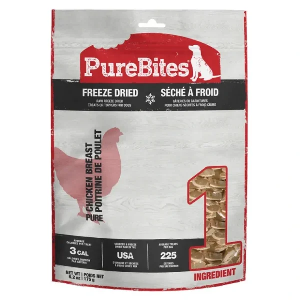 PureBites, Value Size Dog Treats, Chicken - 175 g - Freeze Dried Dog Treat - Pet Home | The Perfect Pet Supplies Shopping Experience