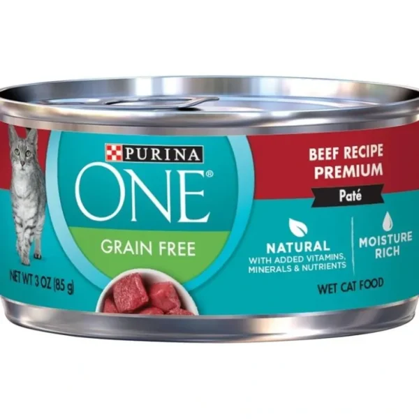 Purina ONE Grain Free Premium Pate Beef Canned Cat Food - Pet Home | The Perfect Pet Supplies Shopping Experience