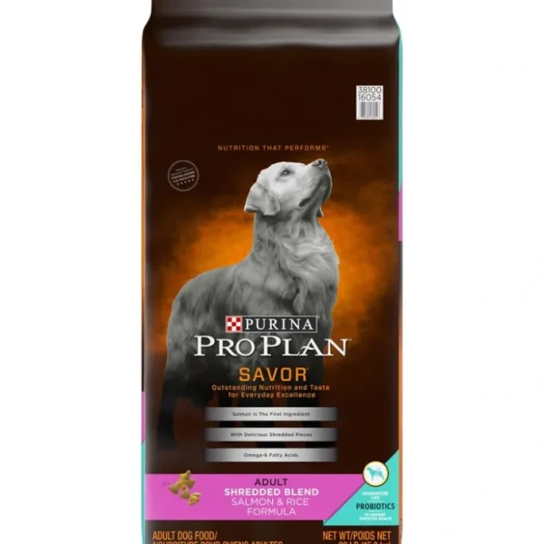 Purina Pro Plan Savor Adult Shredded Blend Salmon &Rice Formula Dry Dog Food - Pet Home | The Perfect Pet Supplies Shopping Experience