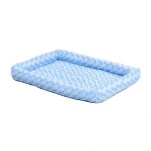 24" QuietTime Powder Blue Fashion Bolster Bed - Pet Home | The Perfect Pet Supplies Shopping Experience