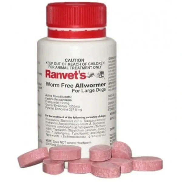 Ranvet Wormer for Large Dogs 25kg 100 pack - Pet Home | The Perfect Pet Supplies Shopping Experience