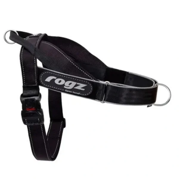 Rogz Utility LetzGo Personalised Harness Black Med - Pet Home | The Perfect Pet Supplies Shopping Experience