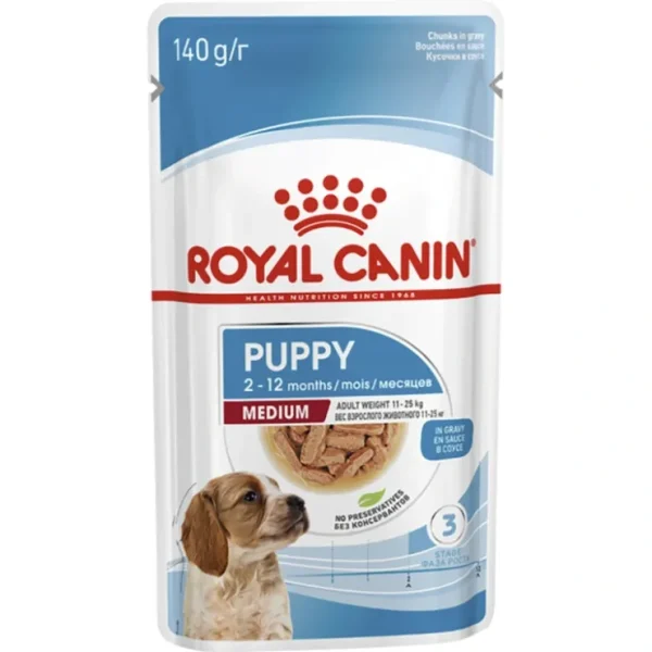 Royal Canin Medium Puppy Gravy Pouches 140g x 10 - Pet Home | The Perfect Pet Supplies Shopping Experience