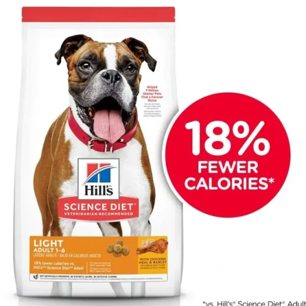 Science Diet, Adult Light with Chicken Meal & Barley Dry Dog Food for healthy weight management - Pet Home | The Perfect Pet Supplies Shopping Experience
