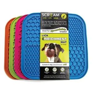 Scream Lick Enrichment Mat Non-Skid Base - Square - Pet Home | The Perfect Pet Supplies Shopping Experience