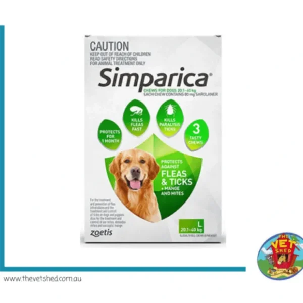 Simparica for Large dogs 20-40kg 6 pack Flea, Tick and Mite treatment - Pet Home | The Perfect Pet Supplies Shopping Experience