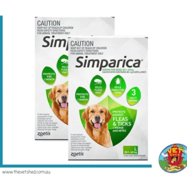 Simparica for Large dogs 20-40kg 12 pack Flea, Tick and Mite treatment - Pet Home | The Perfect Pet Supplies Shopping Experience