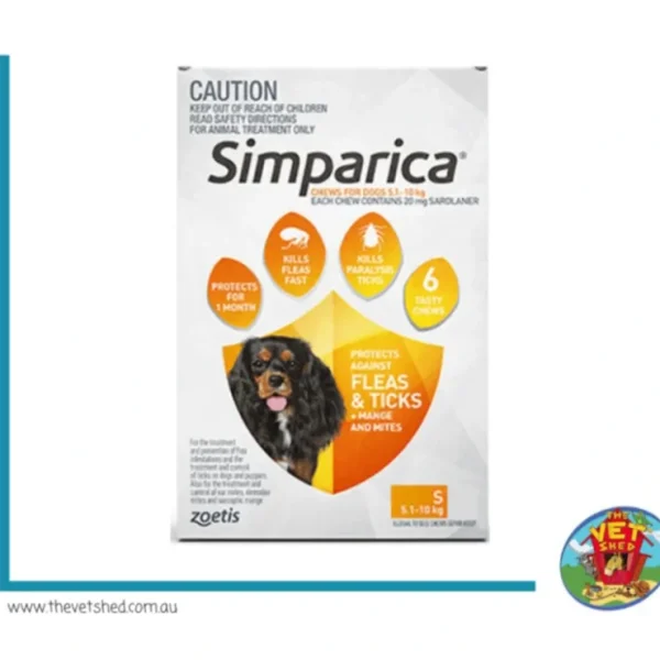 Simparica for Small dogs 5-10kg 6 pack Flea, Tick and Mite treatment - Pet Home | The Perfect Pet Supplies Shopping Experience